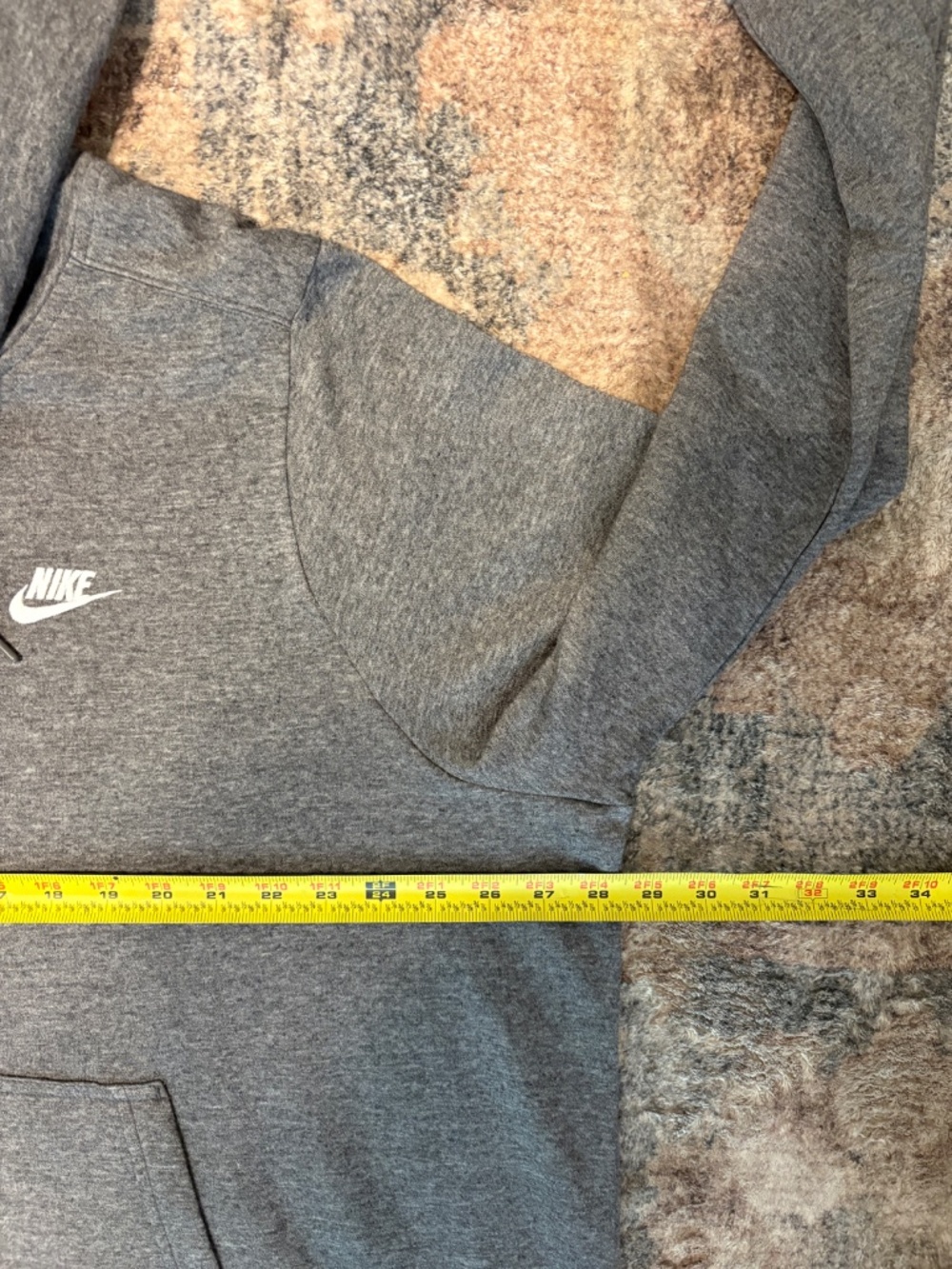 Nike Sportswear Women's Plus L/S Cowl-Neck Pullover Hoodie Sweatshirt 3X Gray - Picture 7 of 9